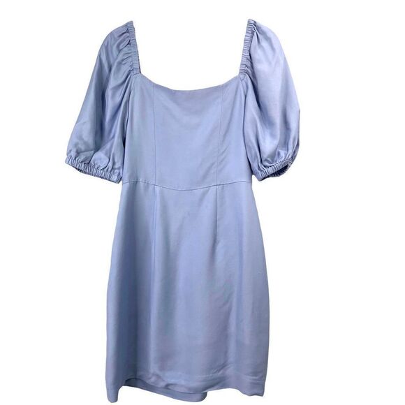 NEW & OTHER STORIES Bold Shoulder Mini Dress In Cornflower Blue-blues Sz 6 - Picture 7 of 9